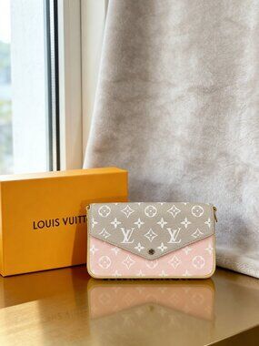 LV Pochette Félicie with Yellow Leather Trim